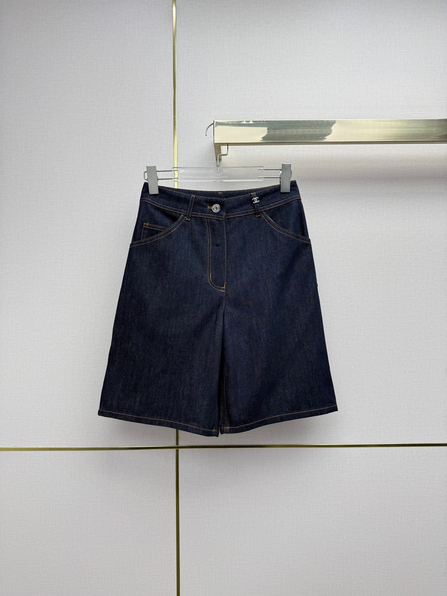 Embroidered Straight-Leg Denim Trousers