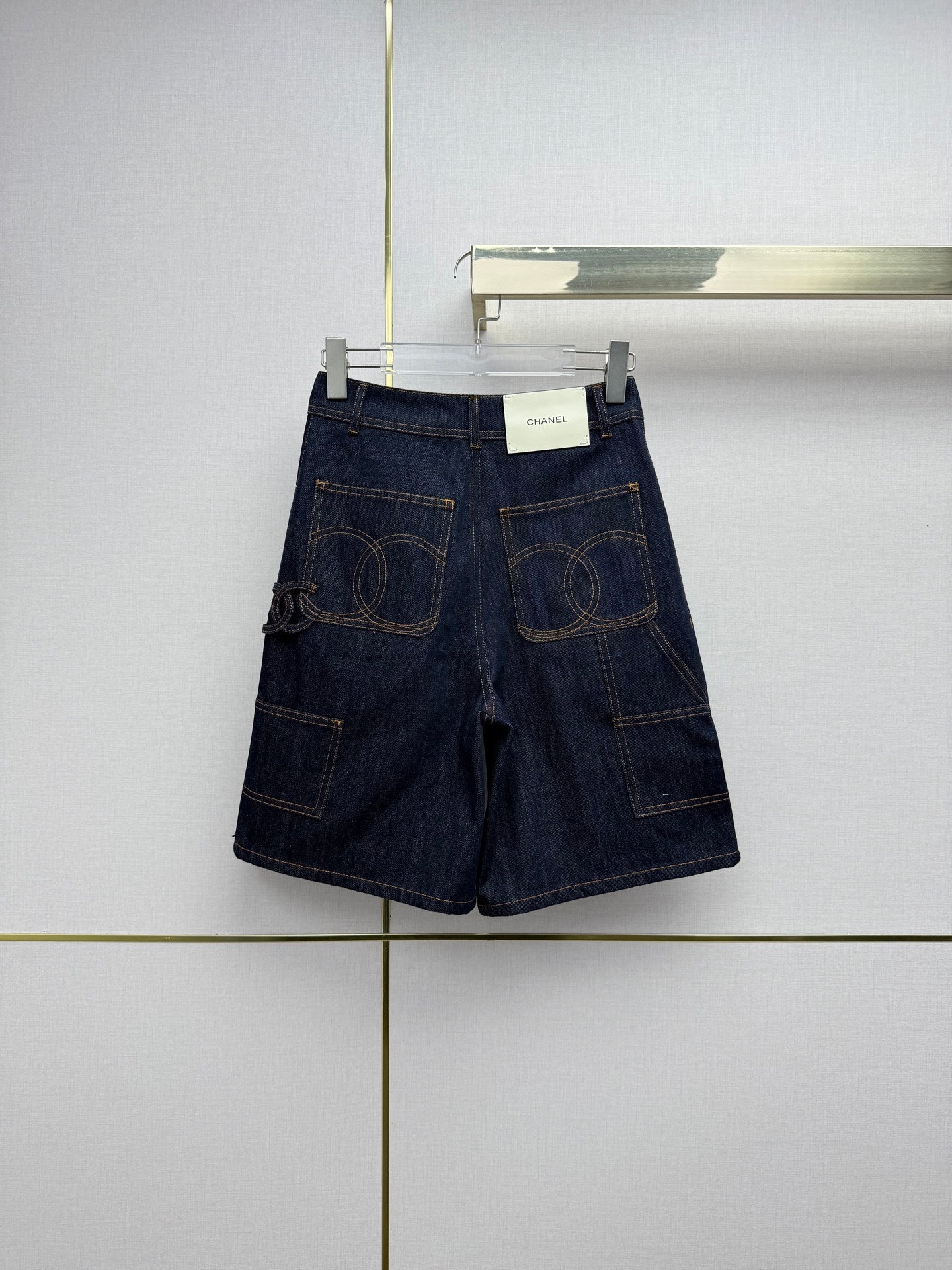 Embroidered Straight-Leg Denim Trousers