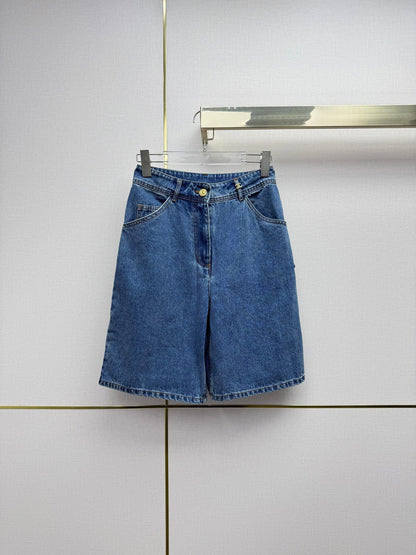 Embroidered Straight-Leg Denim Trousers