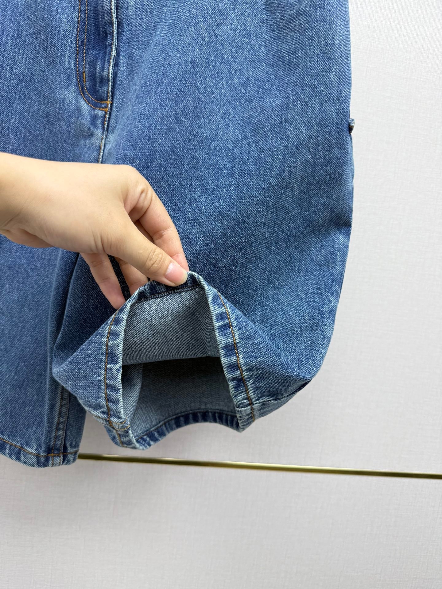 Embroidered Straight-Leg Denim Trousers