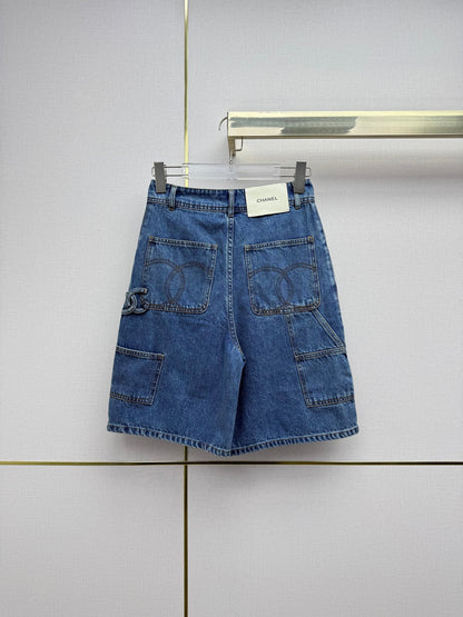 Embroidered Straight-Leg Denim Trousers