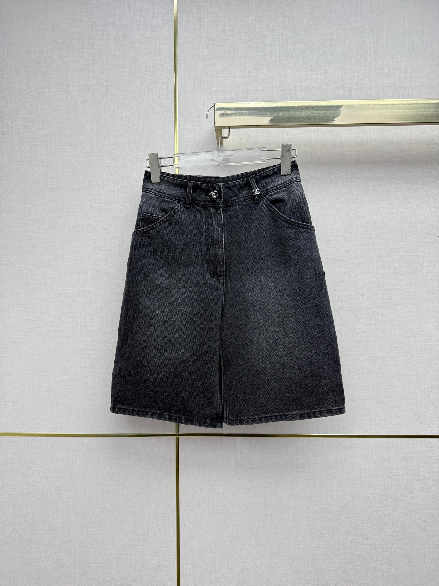 Embroidered Straight-Leg Denim Trousers