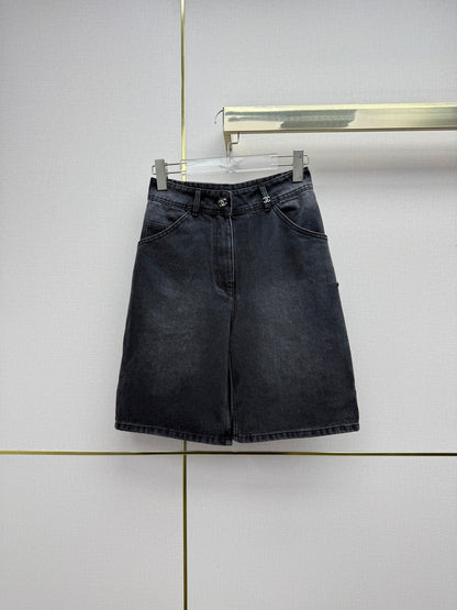 Embroidered Straight-Leg Denim Trousers