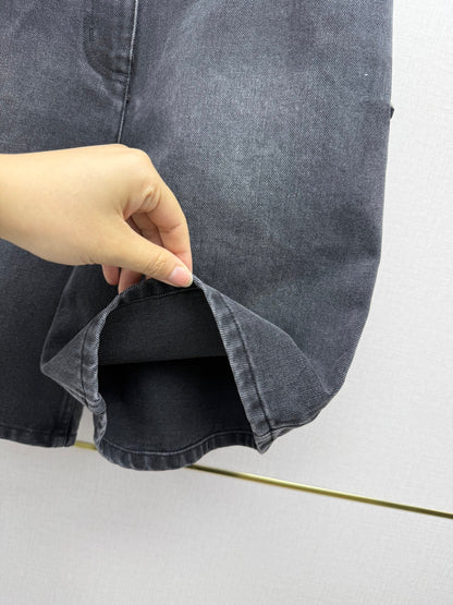 Embroidered Straight-Leg Denim Trousers