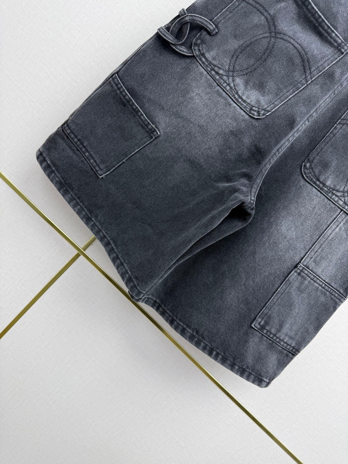 Embroidered Straight-Leg Denim Trousers