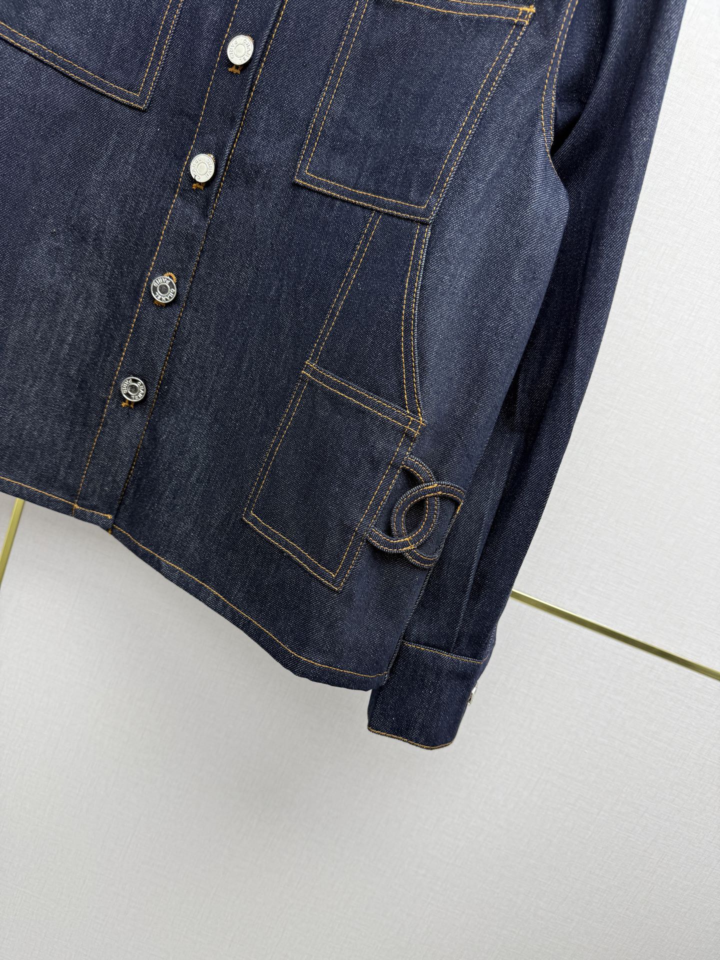 Embroidered Straight-Leg Denim Trousers