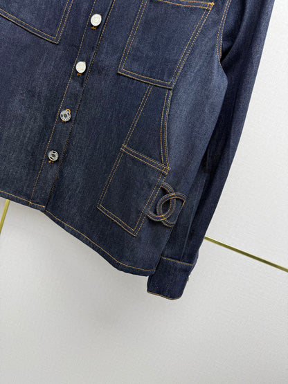 Embroidered Straight-Leg Denim Trousers