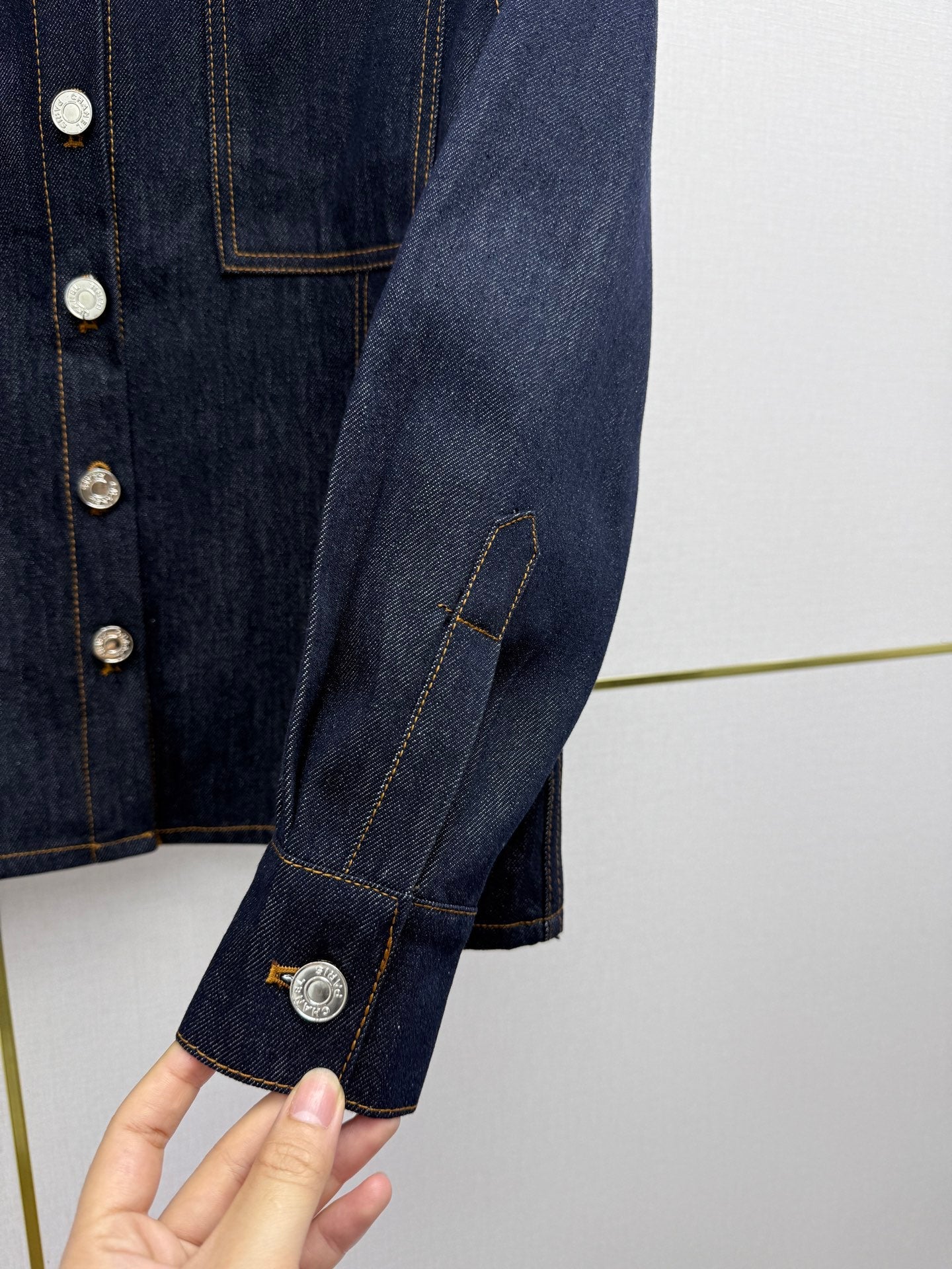 Embroidered Straight-Leg Denim Trousers