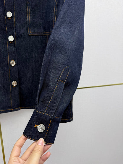 Embroidered Straight-Leg Denim Trousers