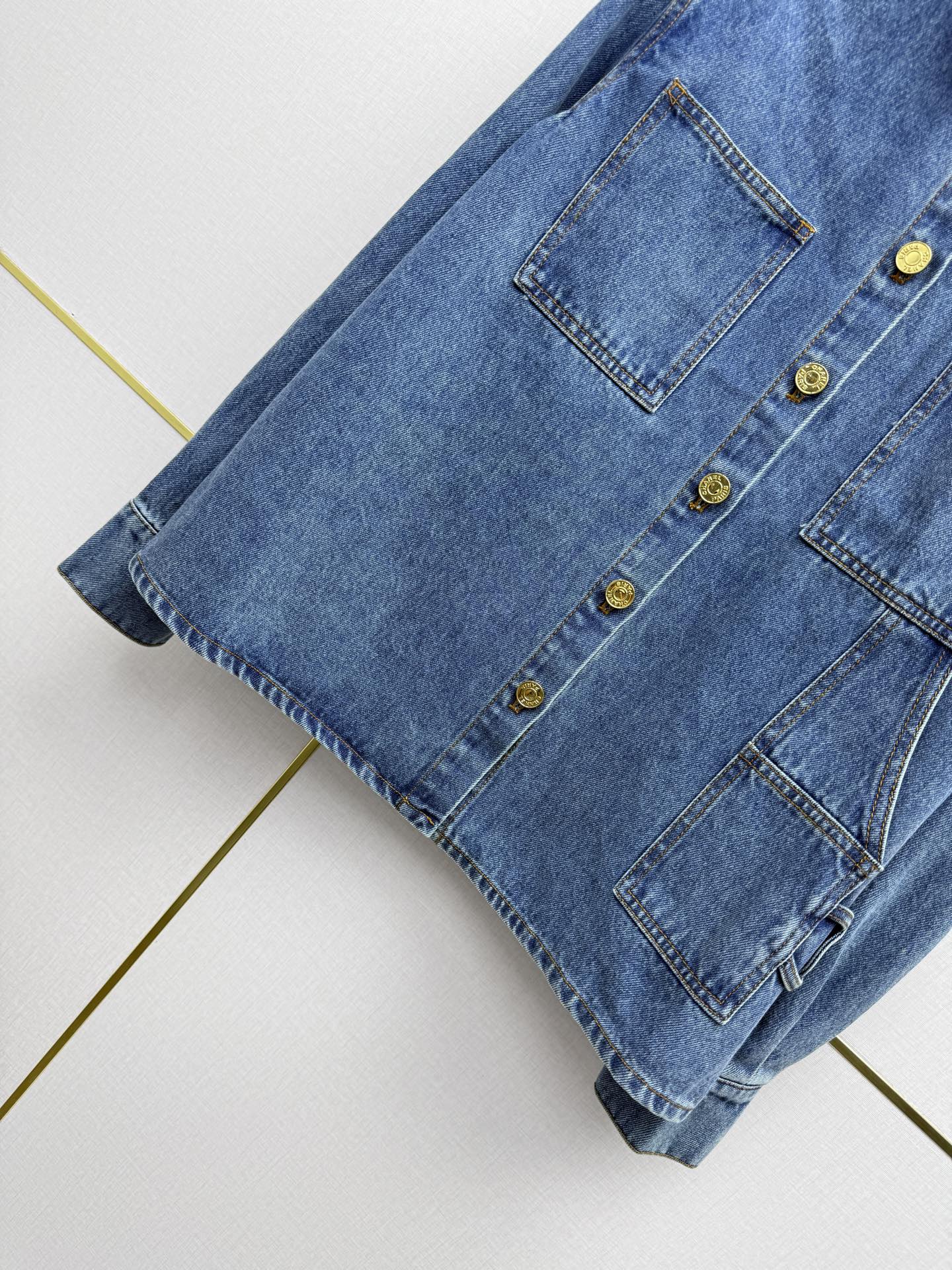 Embroidered Straight-Leg Denim Trousers