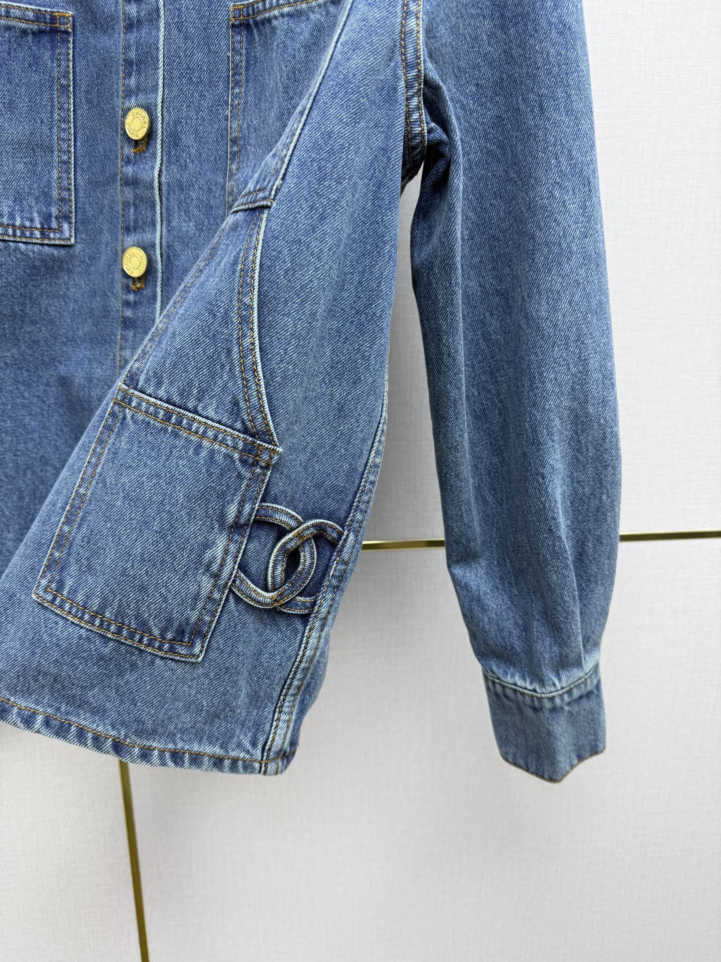 Embroidered Straight-Leg Denim Trousers