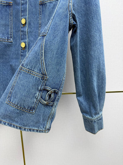 Embroidered Straight-Leg Denim Trousers