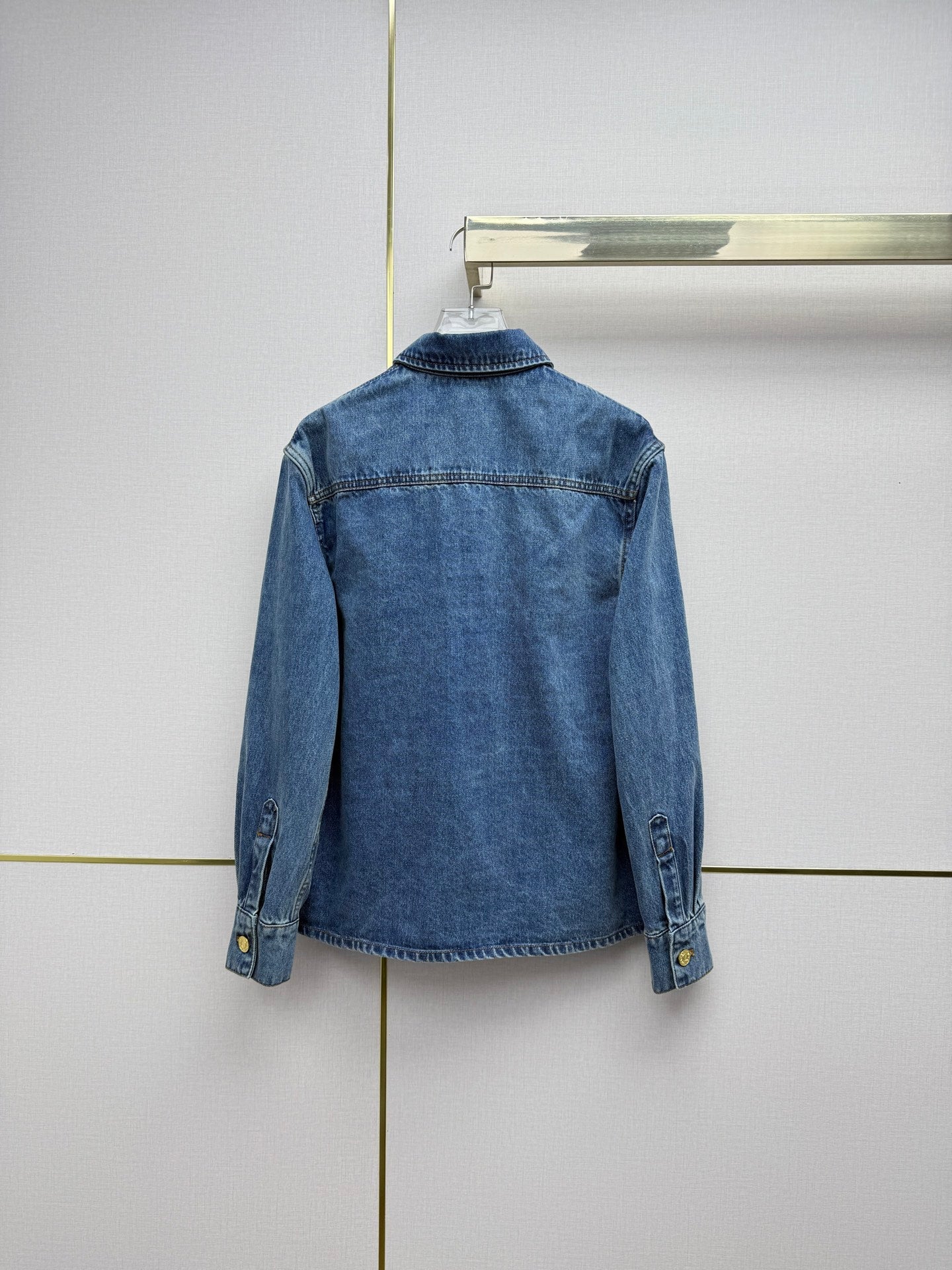 Embroidered Straight-Leg Denim Trousers