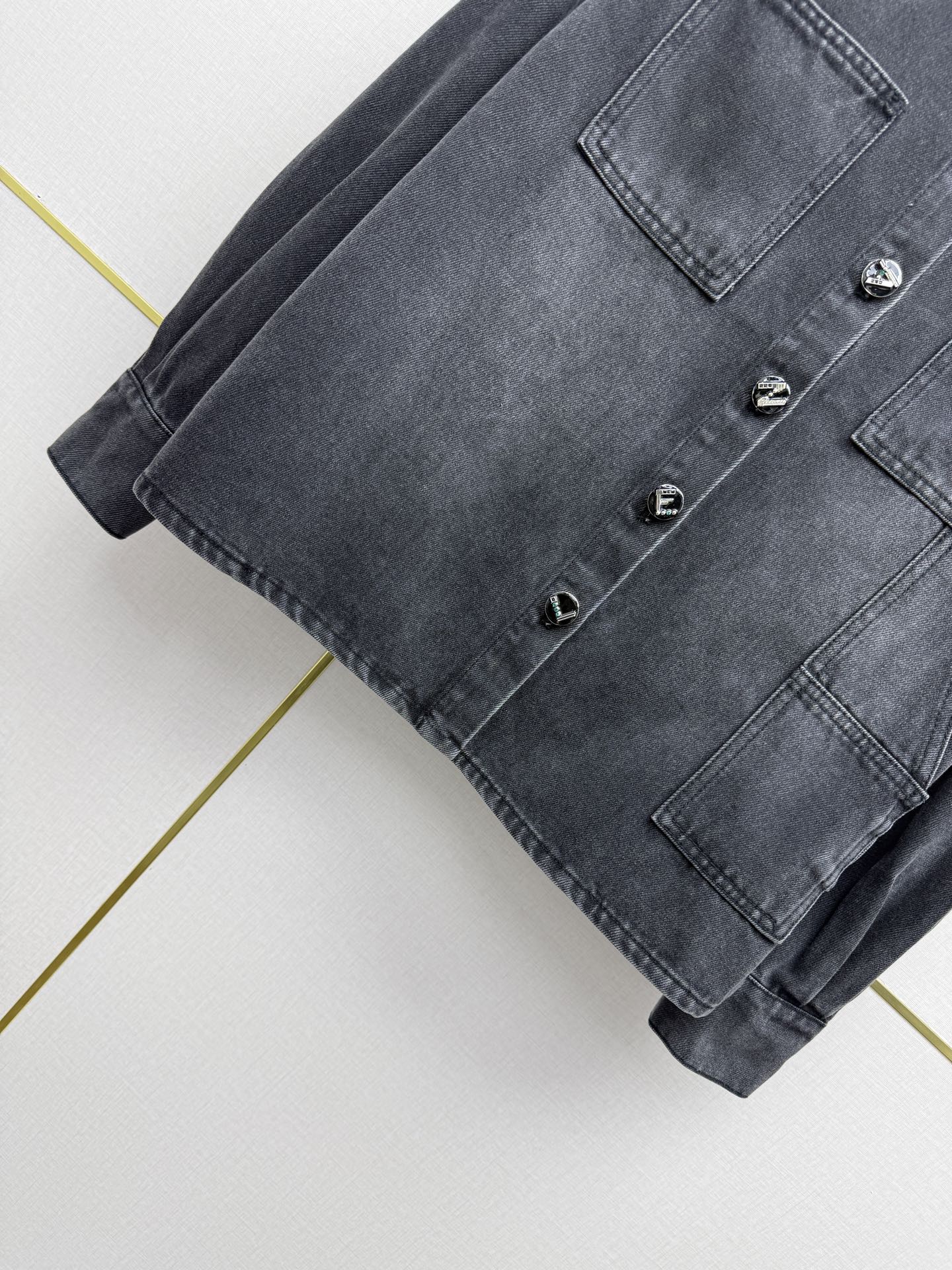 Embroidered Straight-Leg Denim Trousers