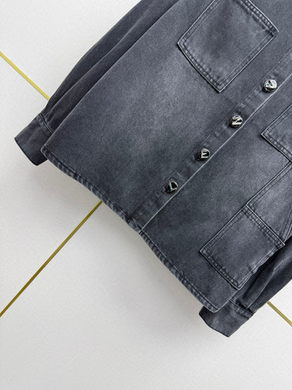 Embroidered Straight-Leg Denim Trousers