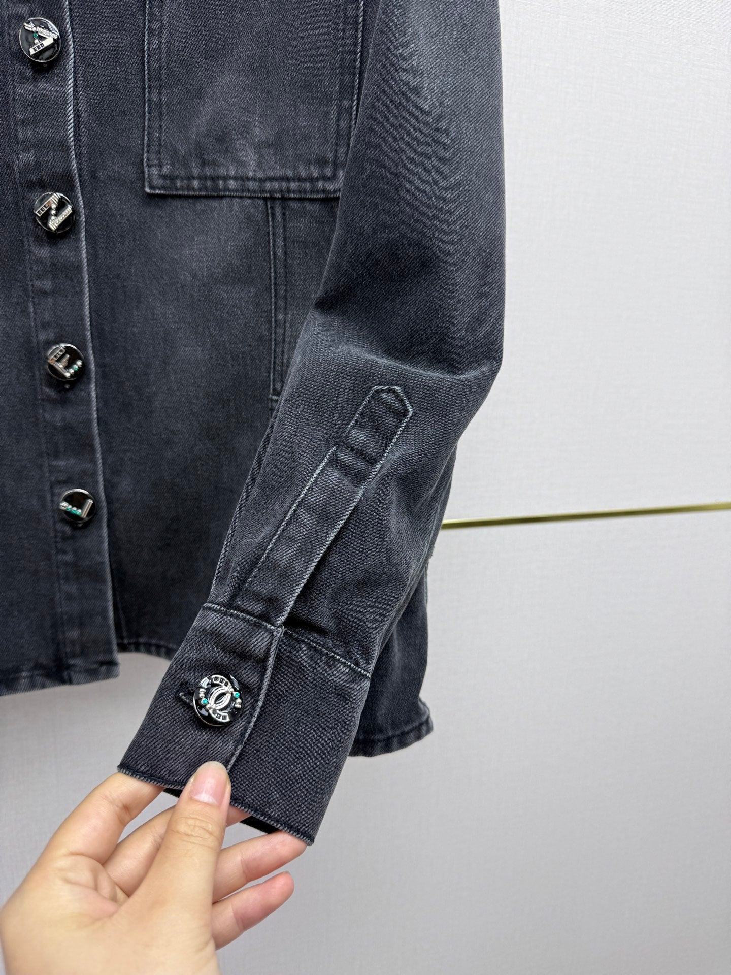 Embroidered Straight-Leg Denim Trousers