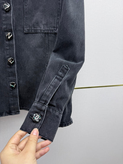 Embroidered Straight-Leg Denim Trousers