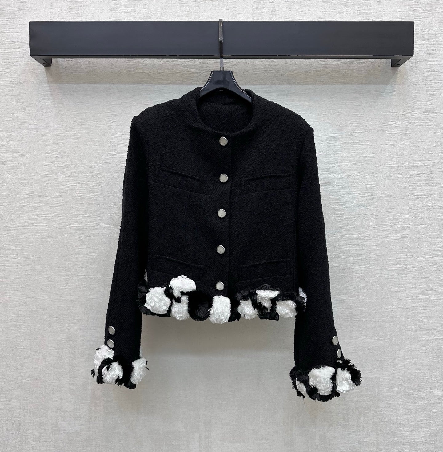 Frayed-Edge Tweed Jacket