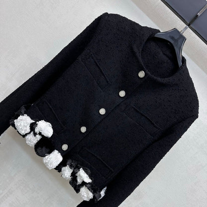 Frayed-Edge Tweed Jacket