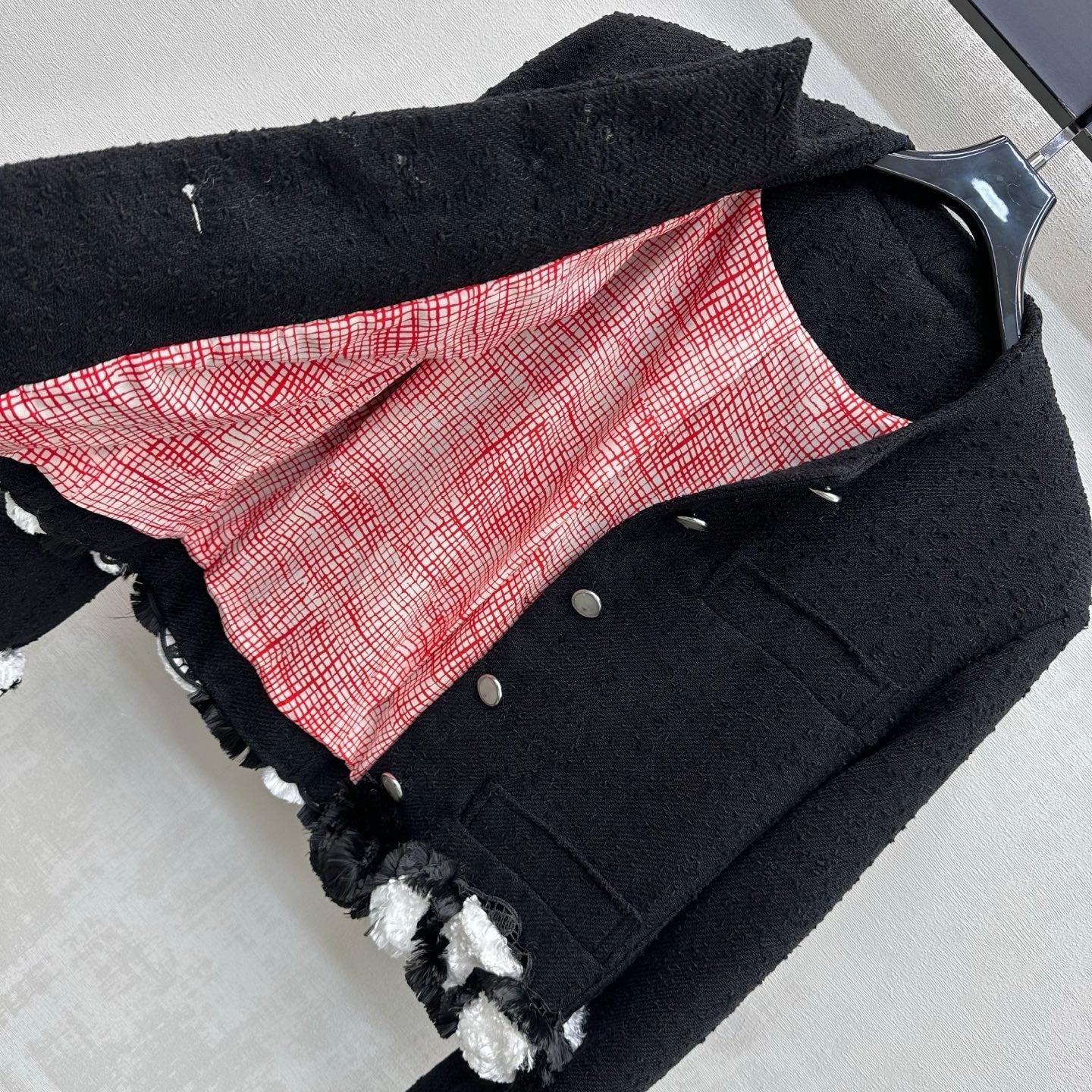 Frayed-Edge Tweed Jacket
