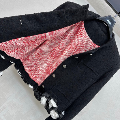 Frayed-Edge Tweed Jacket