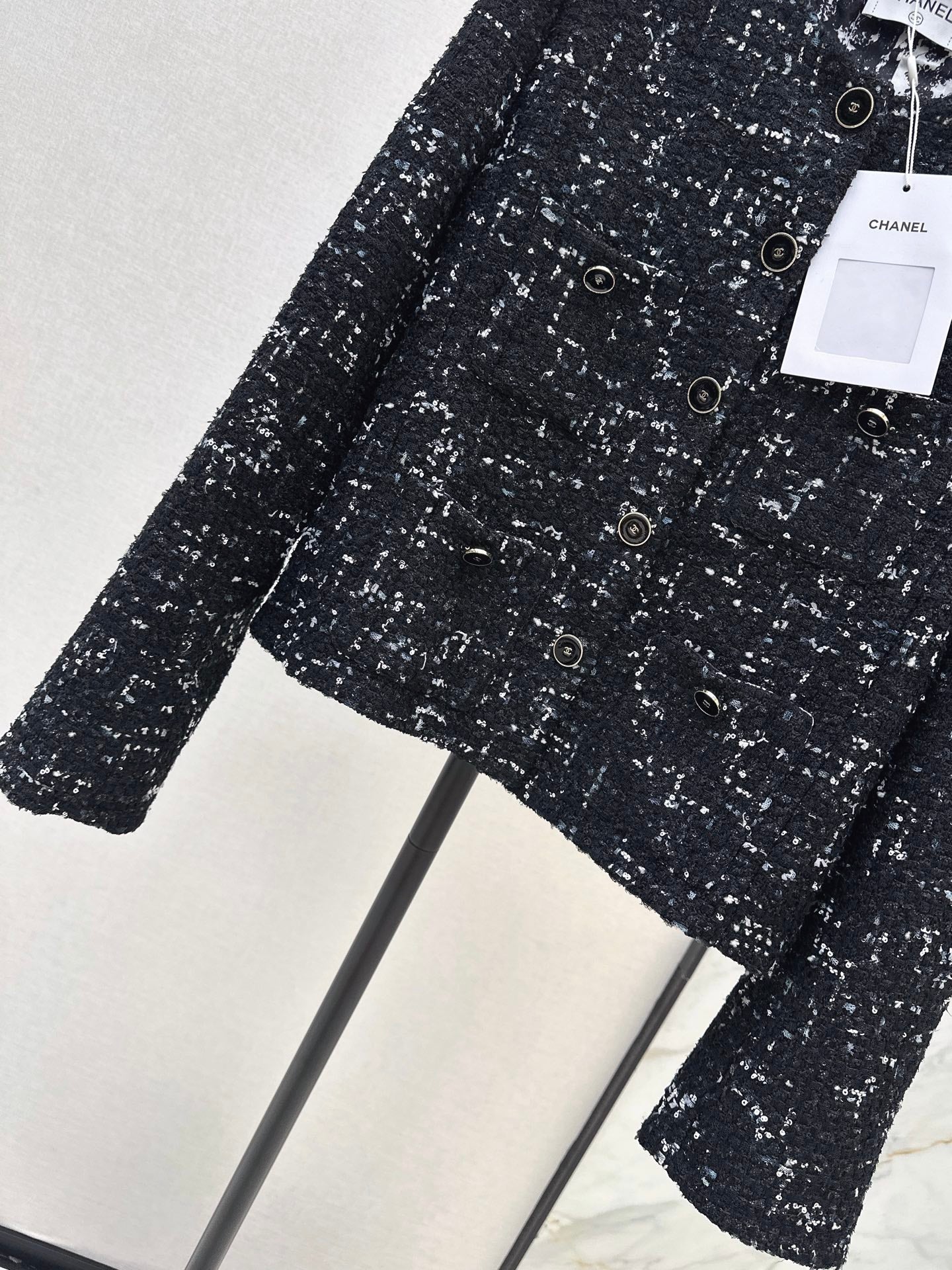 Frayed-Edge Tweed Jacket