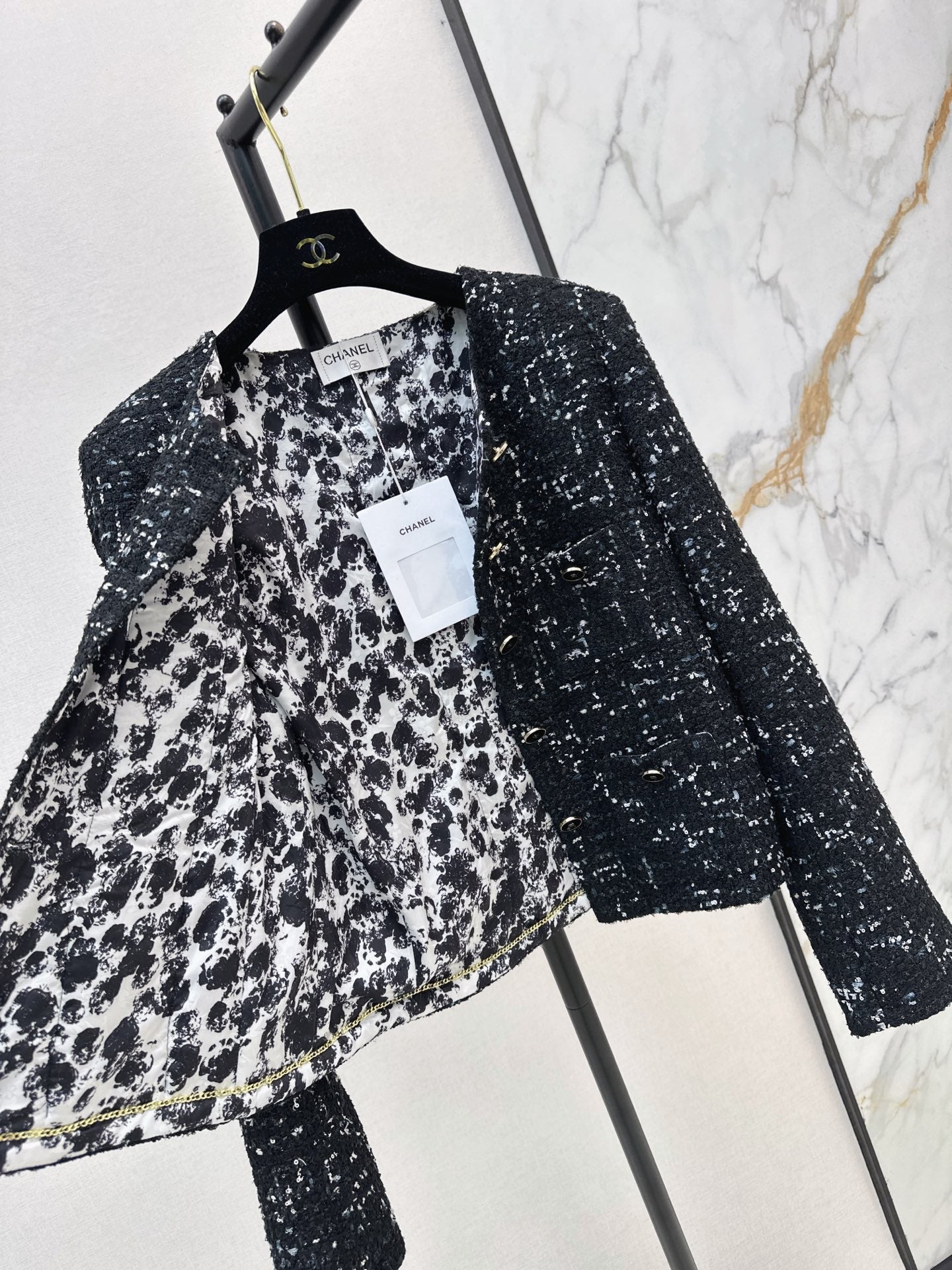 Frayed-Edge Tweed Jacket