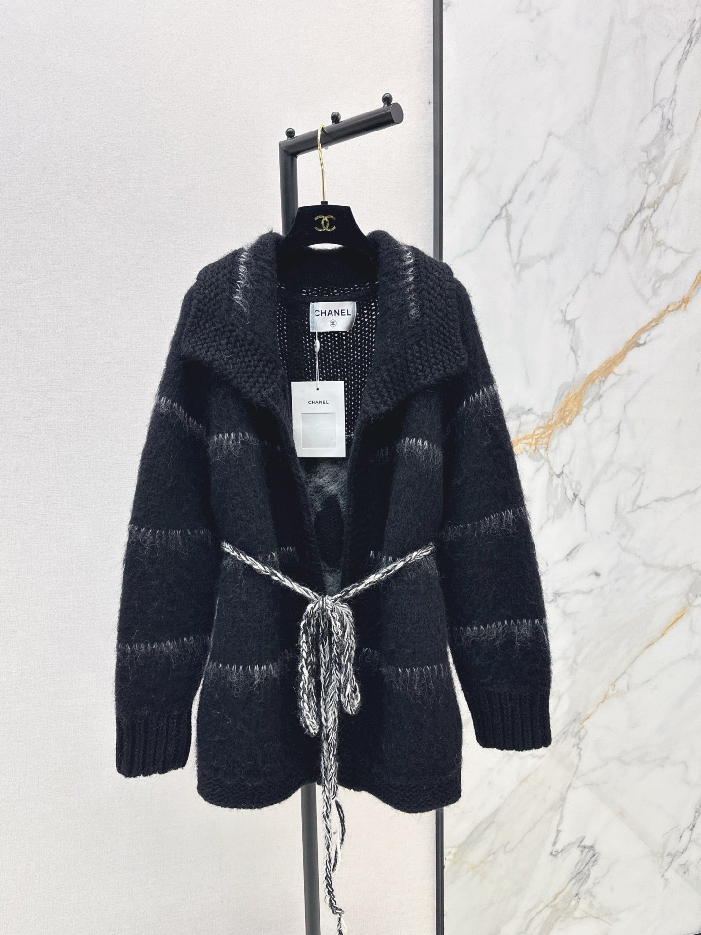 Chanel/Belted Mohair Cardigan
