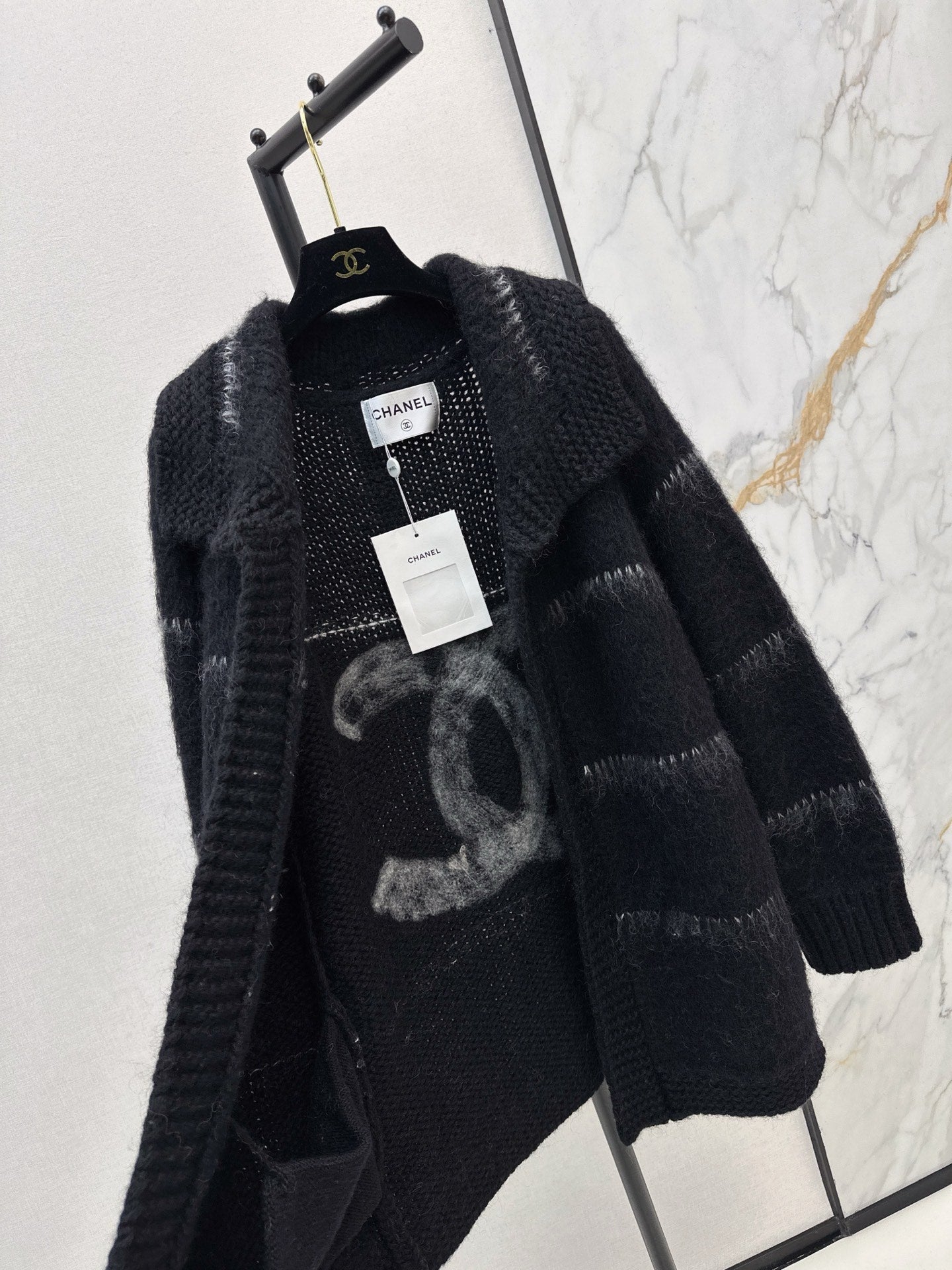 Chanel/Belted Mohair Cardigan