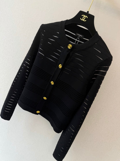 Chanel/Crew-neck long-sleeve cardigan