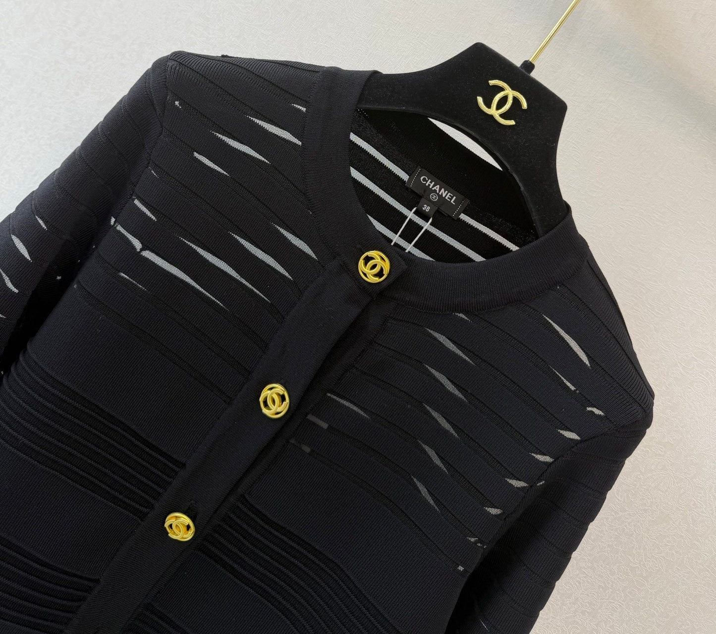 Chanel/Crew-neck long-sleeve cardigan