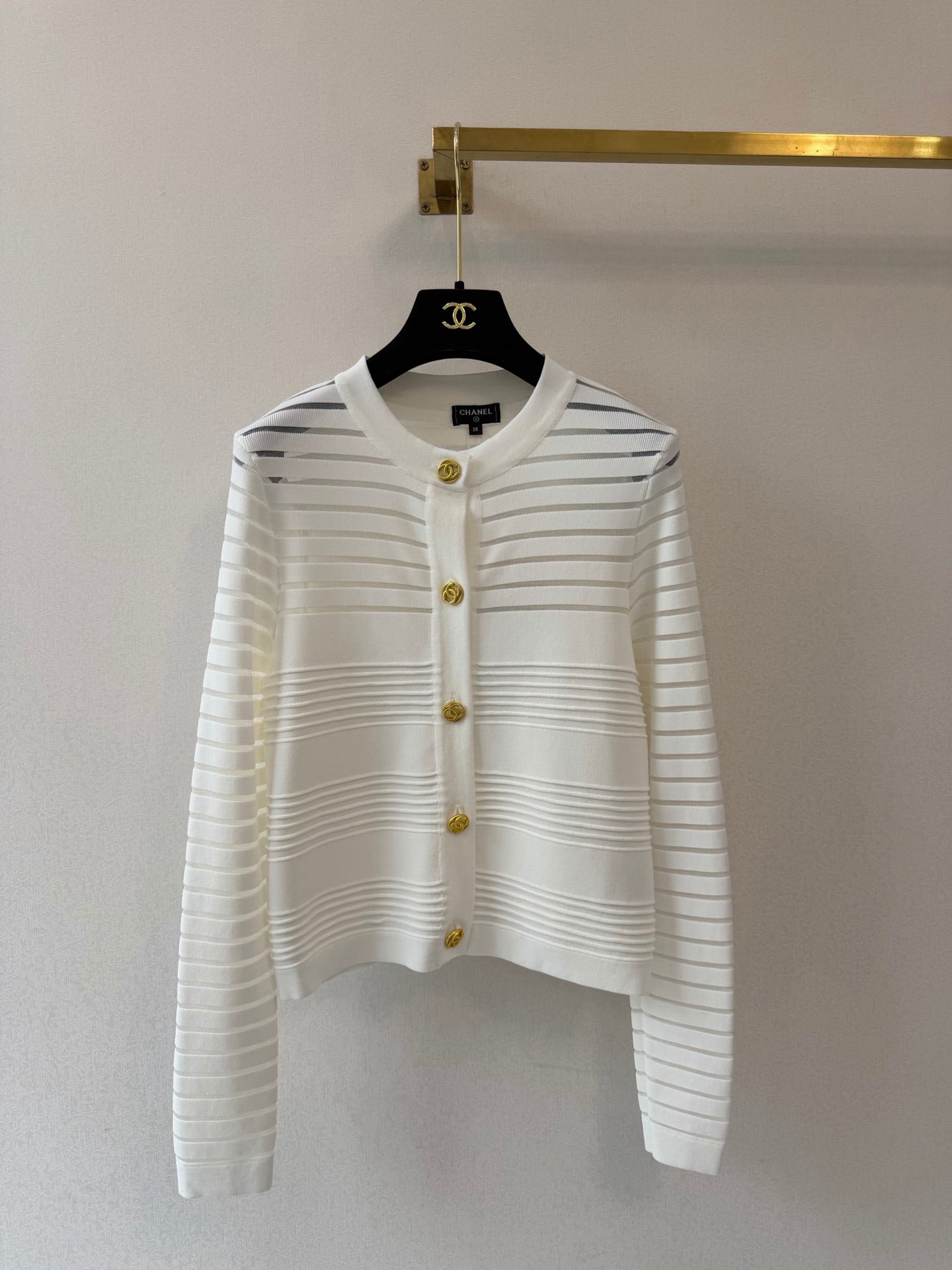 Chanel/Crew-neck long-sleeve cardigan