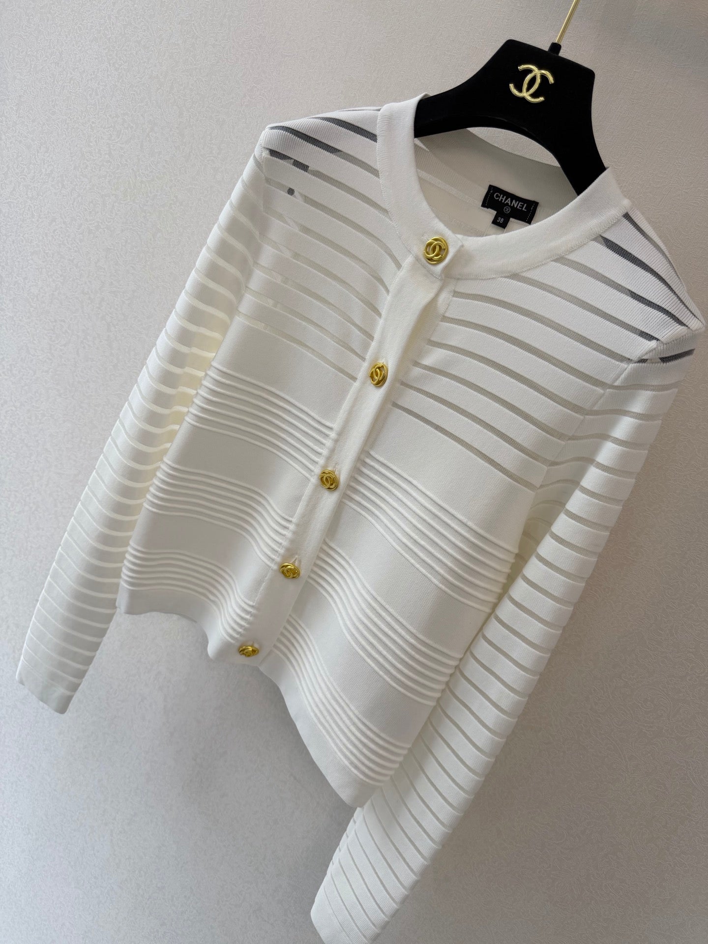 Chanel/Crew-neck long-sleeve cardigan