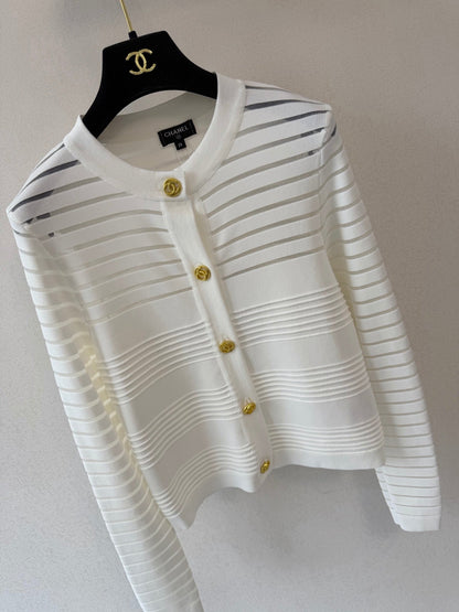 Chanel/Crew-neck long-sleeve cardigan