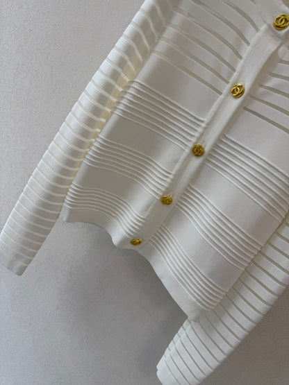 Chanel/Crew-neck long-sleeve cardigan