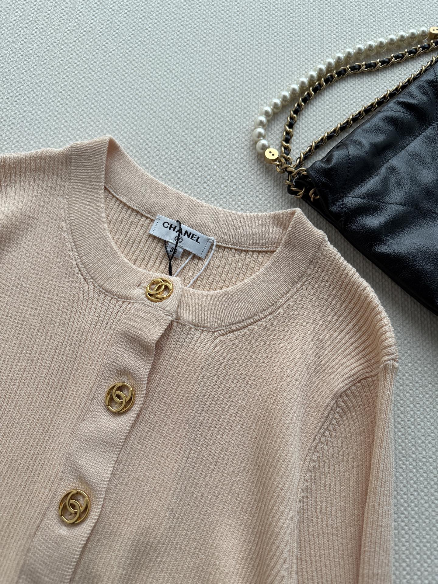 Vertical-Ribbed Knit Cardigan