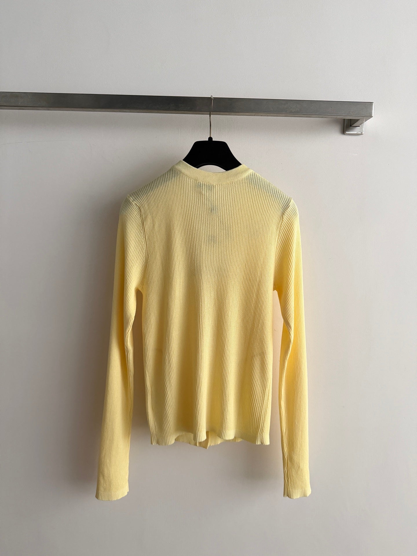 Vertical-Ribbed Knit Cardigan