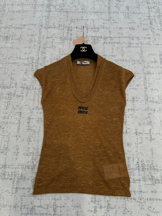 MiuMiu/26 Summer New Sleeveless Knit