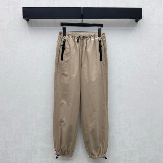 MiuMiu/26 New Embroidered Workwear Jogger Pants