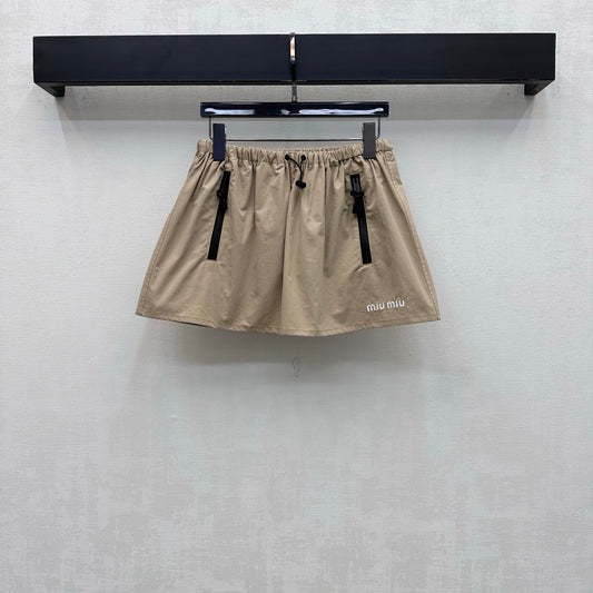 MiuMiu/26 New Embroidered Utility Mini Skirt