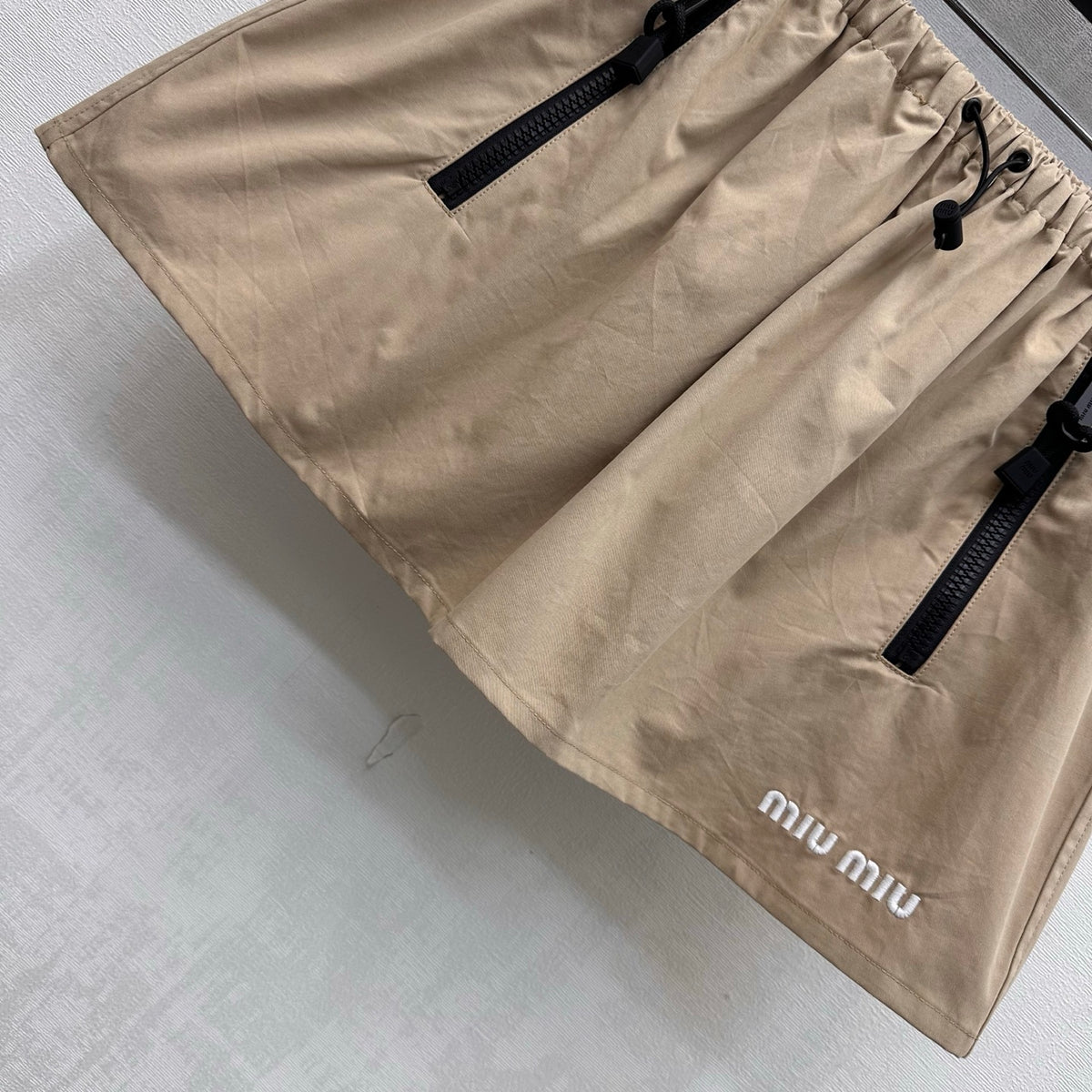 MiuMiu/26 New Embroidered Utility Mini Skirt