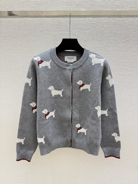 Thom Browne/26 New Puppy Knit Cardigan