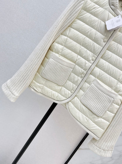 Brunello Cucinelli / 26 Fall-Winter Latest Wool Knit Patchwork Down Jacket