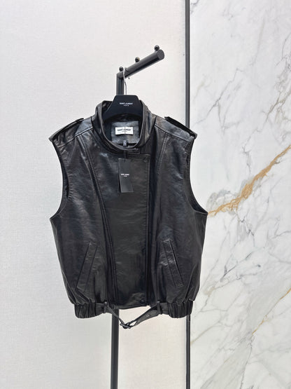 Yves Saint Laurent/26 Early Spring Latest Leather Vest