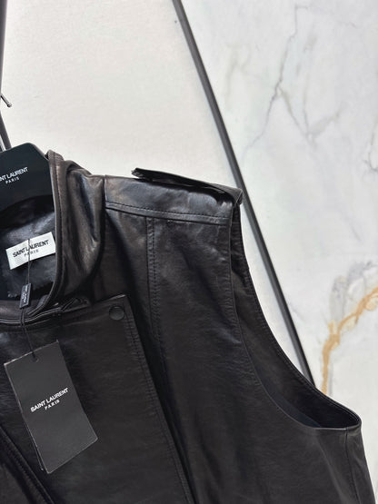 Yves Saint Laurent/26 Early Spring Latest Leather Vest