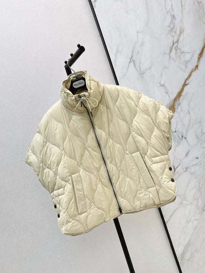 Max Mara/26 Fall and Winter Latest Cape-Style Stand Collar Down Jacket