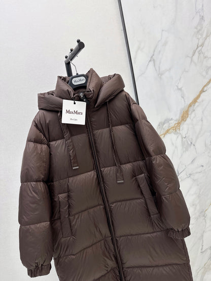 Max Mara/26 Autumn and Winter Latest Hooded Down Jacket
