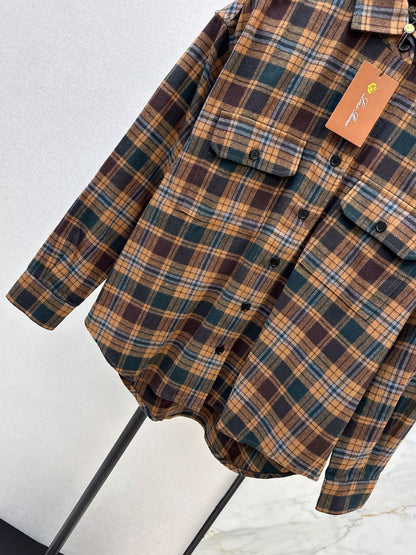 LORO PIANA/26Ss Fall/Winter Latest Plaid Shirt
