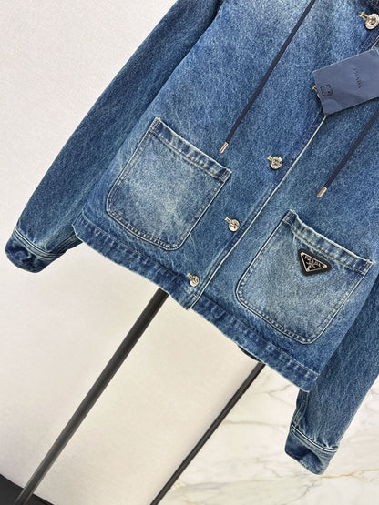 Prada/26 Early Fall New Hooded Denim Jacket