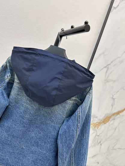 Prada/26 Early Fall New Hooded Denim Jacket